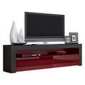 Meuble TV Milano classique moderne avec LED 16 couleurs, 63 pouces