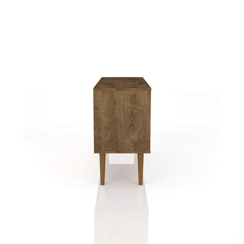 Meuble TV Liberty à 2 étagères, style moderne du milieu du siècle