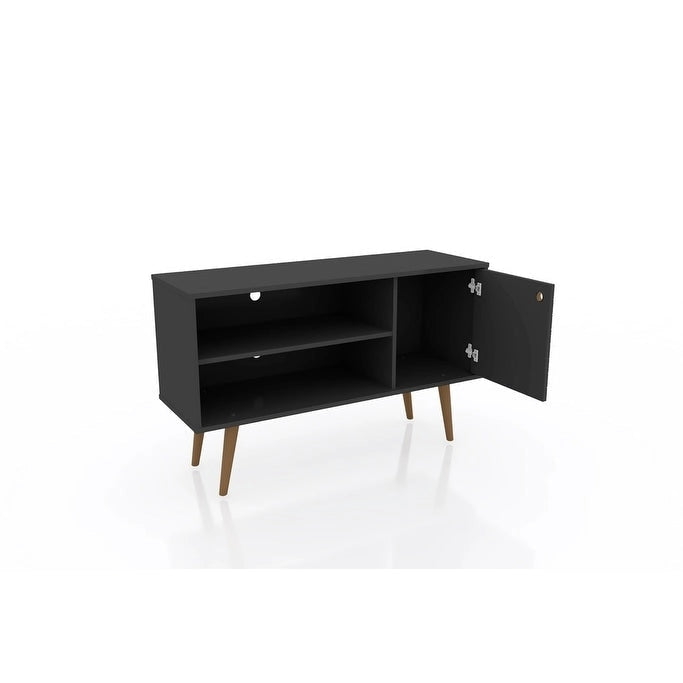 Meuble TV Liberty à 2 étagères, style moderne du milieu du siècle