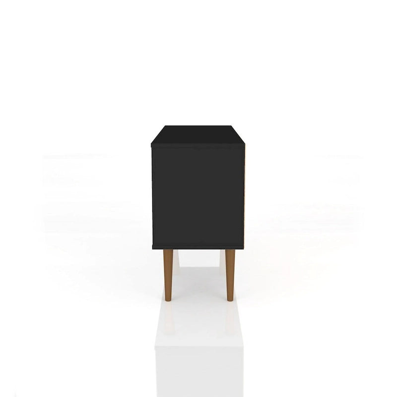 Meuble TV Liberty à 2 étagères, style moderne du milieu du siècle