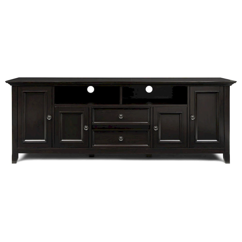 Meuble TV transitoire en bois massif WYNDENHALL Halifax de 72 pouces de large - 72 l x 19 P x 26 H