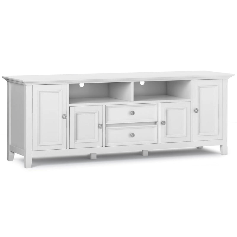 Meuble TV transitoire en bois massif WYNDENHALL Halifax de 72 pouces de large - 72 l x 19 P x 26 H