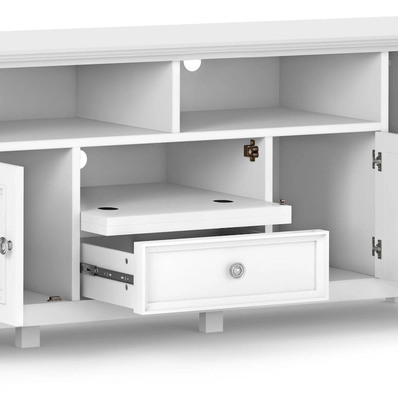 Meuble TV transitoire en bois massif WYNDENHALL Halifax de 72 pouces de large - 72 l x 19 P x 26 H