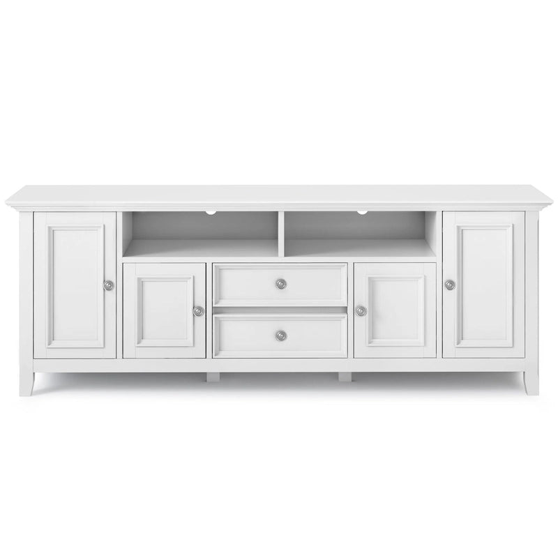 Meuble TV transitoire en bois massif WYNDENHALL Halifax de 72 pouces de large - 72 l x 19 P x 26 H