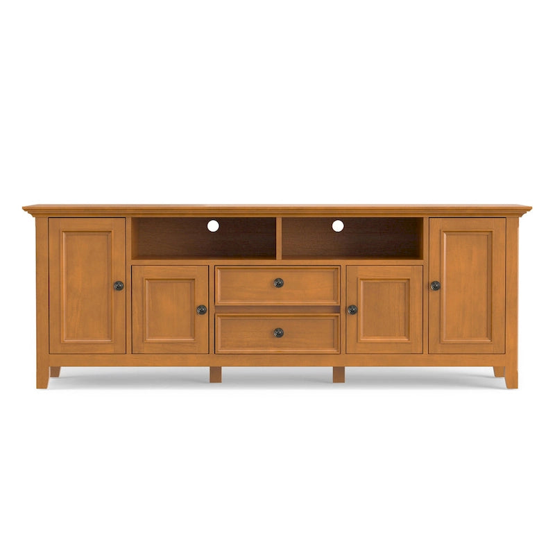 Meuble TV transitoire en bois massif WYNDENHALL Halifax de 72 pouces de large - 72 l x 19 P x 26 H