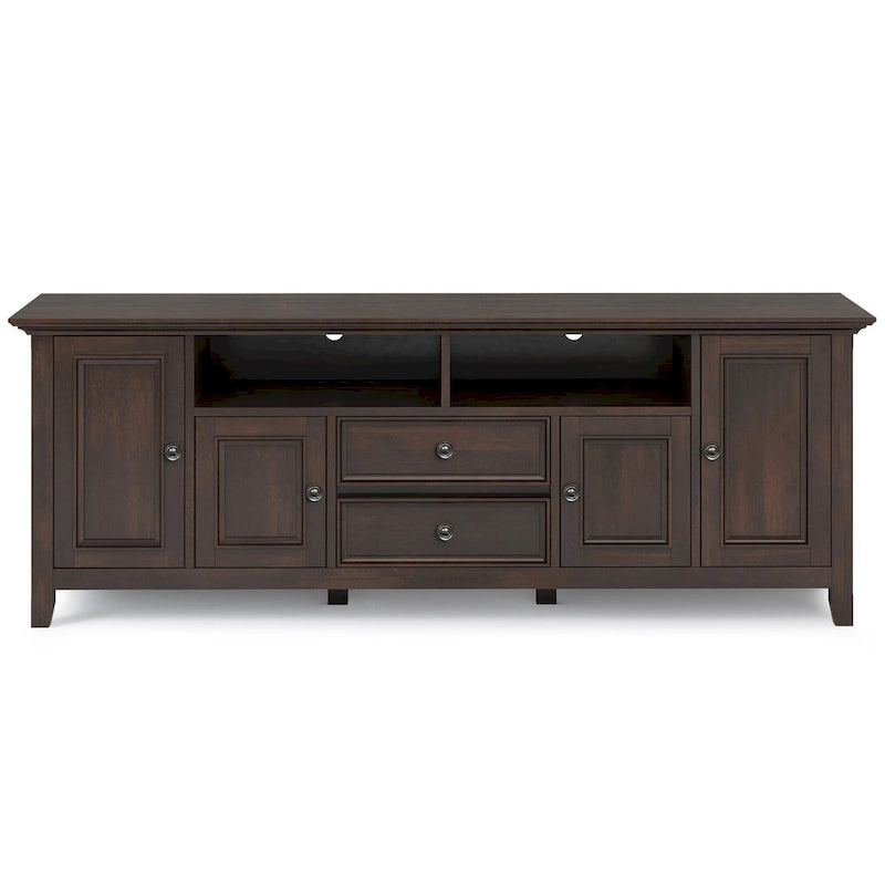 Meuble TV transitoire en bois massif WYNDENHALL Halifax de 72 pouces de large - 72 l x 19 P x 26 H