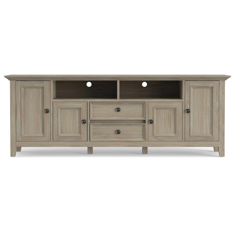 Meuble TV transitoire en bois massif WYNDENHALL Halifax de 72 pouces de large - 72 l x 19 P x 26 H