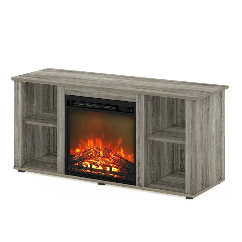 Meuble TV Furinno Jensen avec cheminée