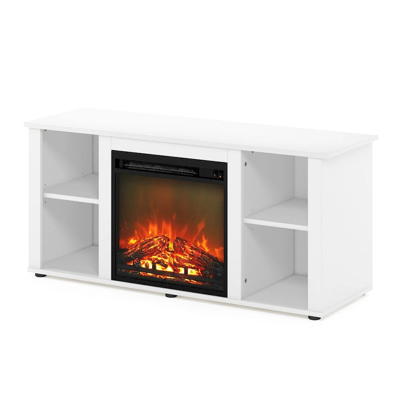 Meuble TV Furinno Jensen avec cheminée