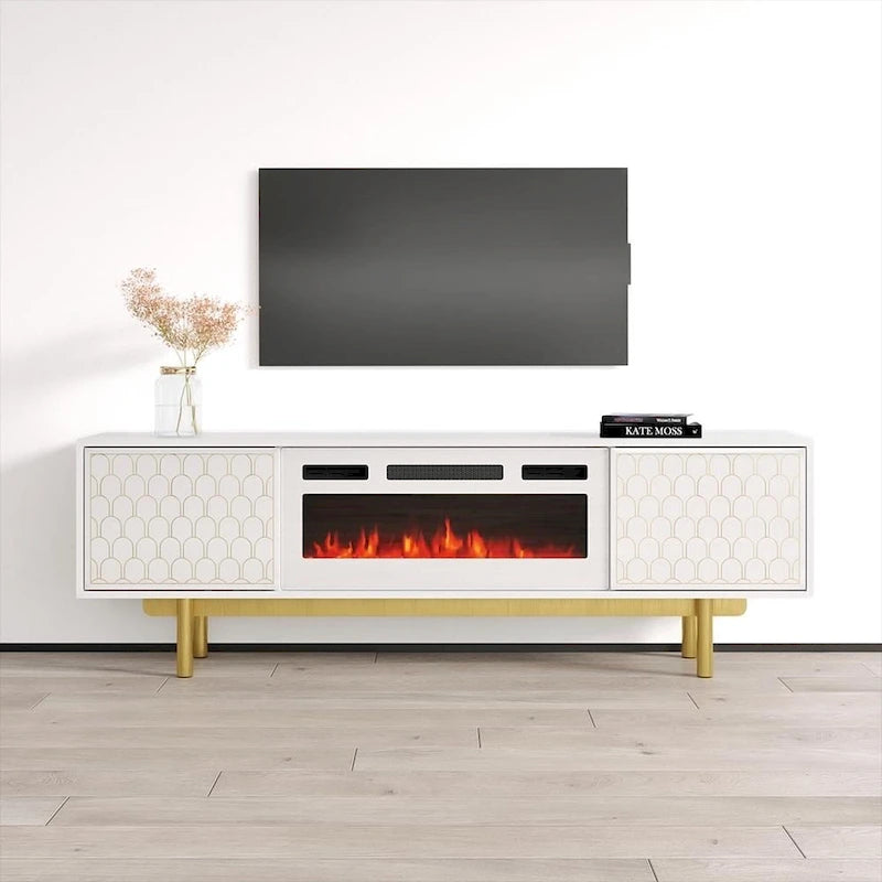 Meuble TV avec cheminée Karp WH-EF