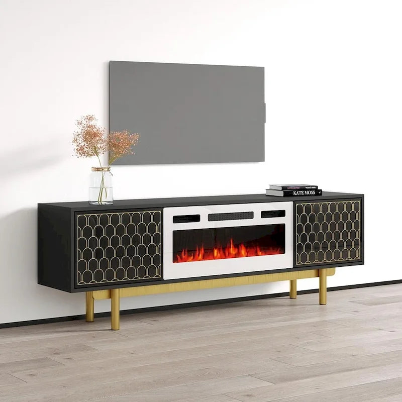 Meuble TV avec cheminée Karp WH-EF