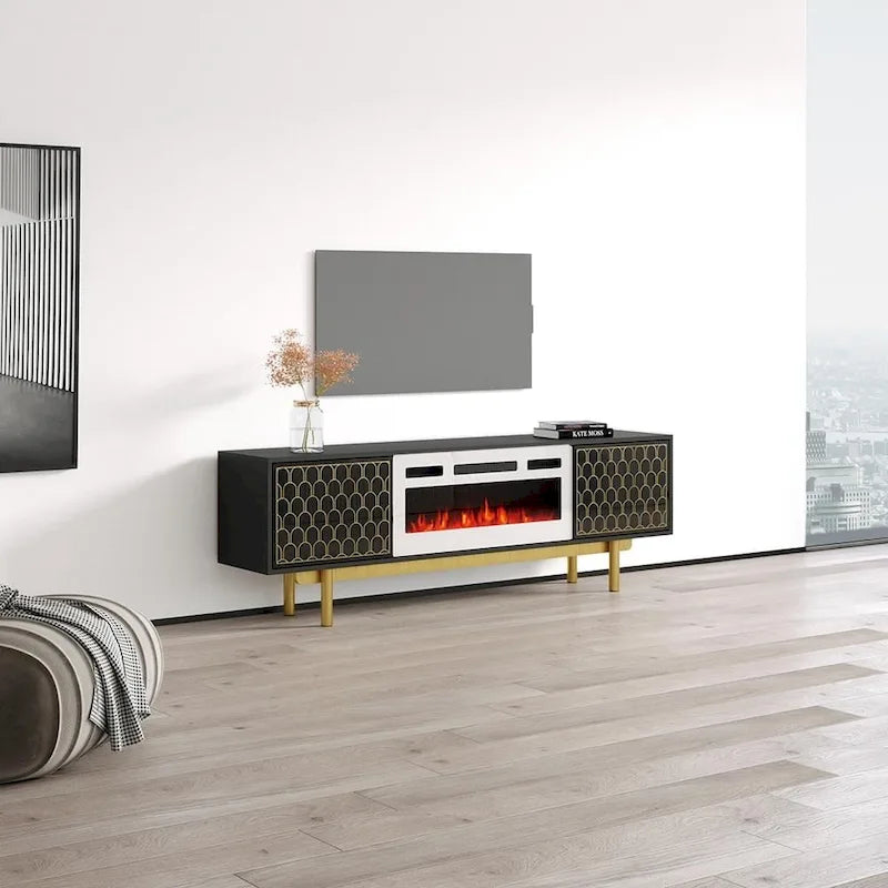 Meuble TV avec cheminée Karp WH-EF