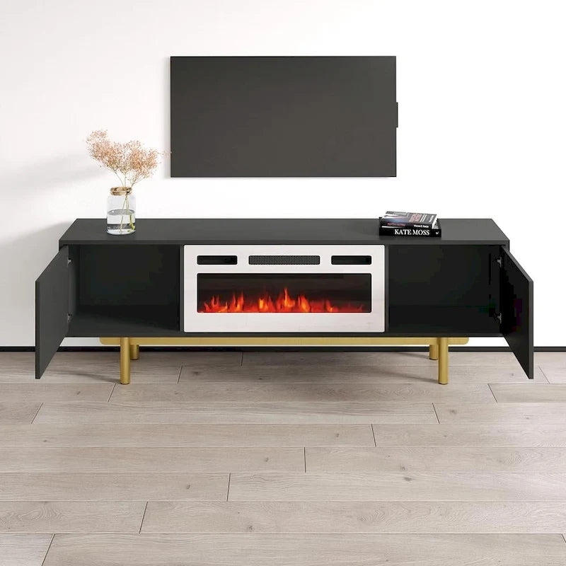 Meuble TV avec cheminée Karp WH-EF