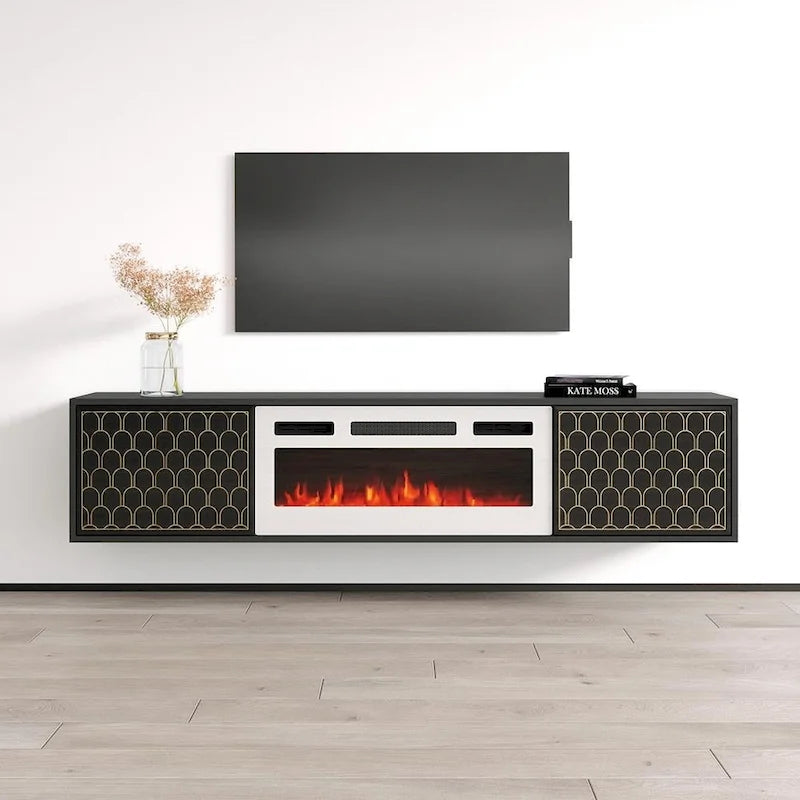 Meuble TV avec cheminée Karp WH-EF