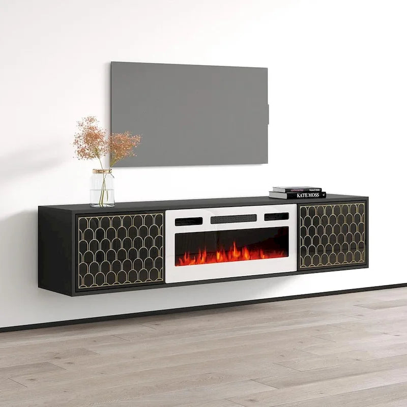 Meuble TV avec cheminée Karp WH-EF