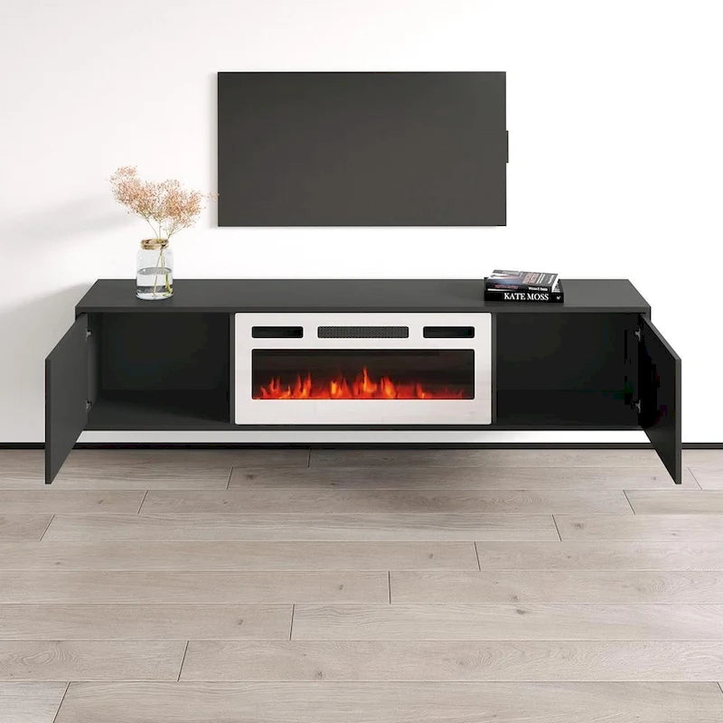 Meuble TV avec cheminée Karp WH-EF