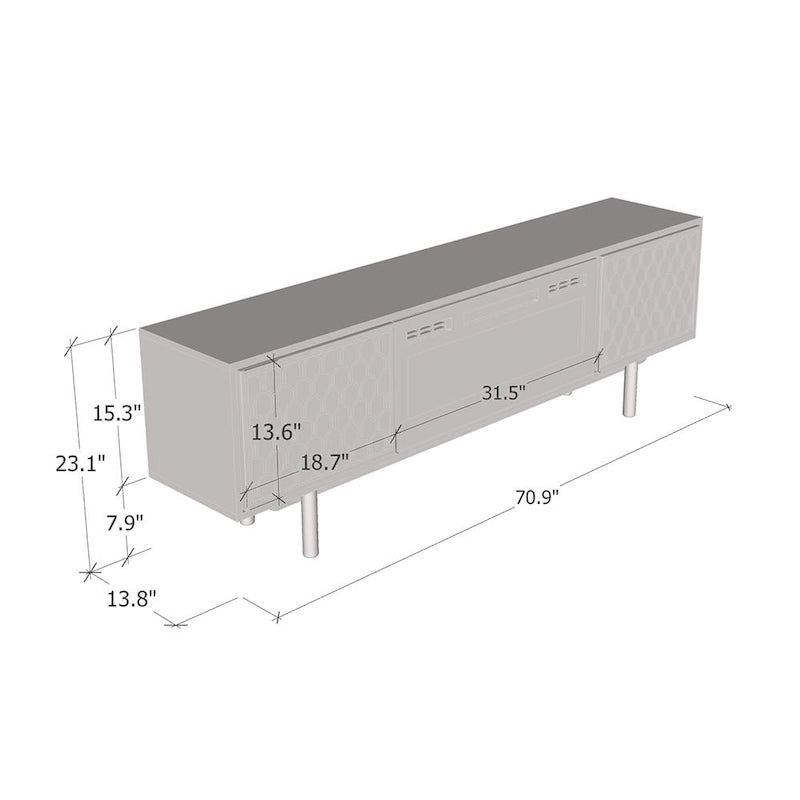 Meuble TV avec cheminée Karp WH-EF