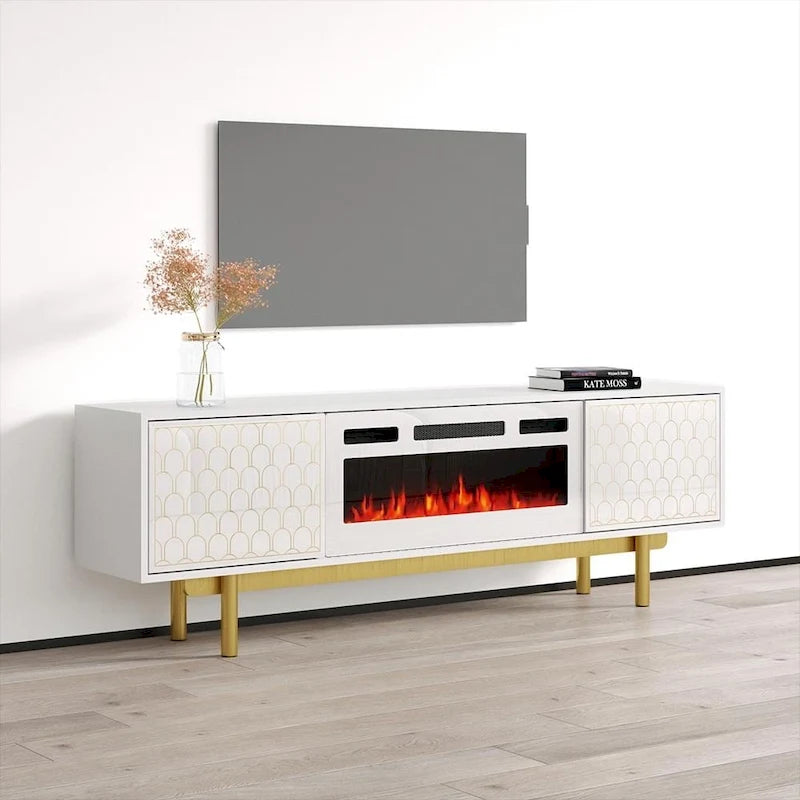 Meuble TV avec cheminée Karp WH-EF