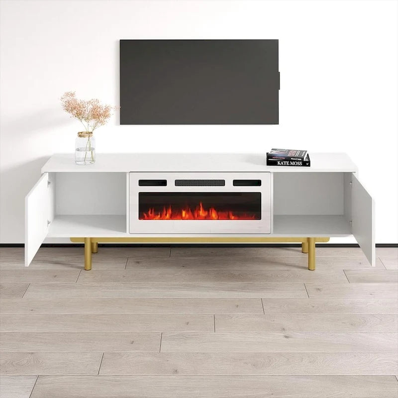 Meuble TV avec cheminée Karp WH-EF