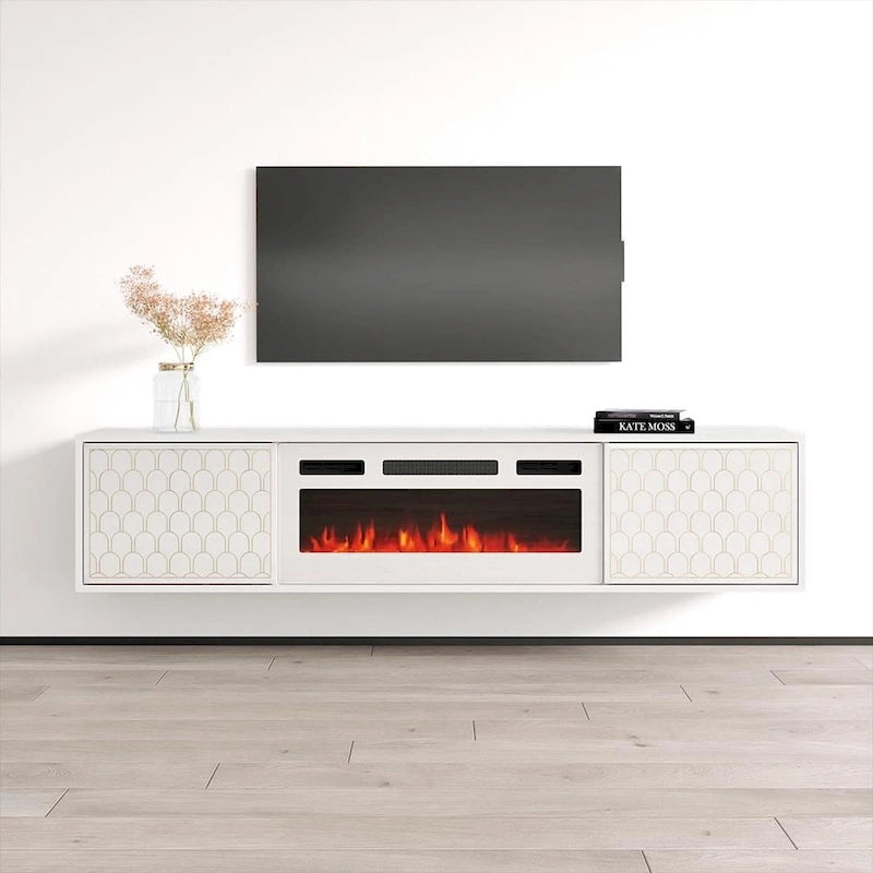 Meuble TV avec cheminée Karp WH-EF