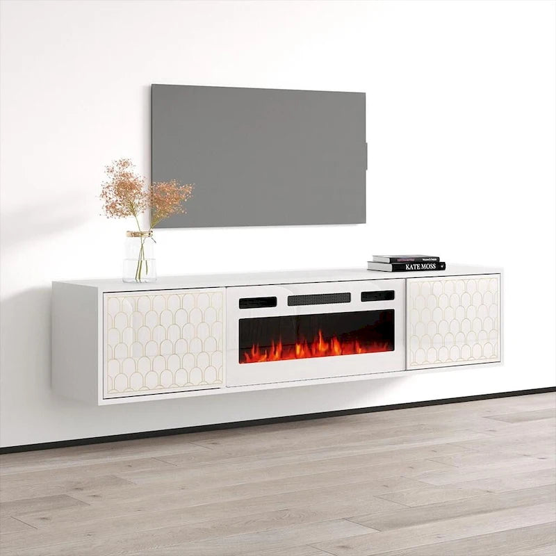 Meuble TV avec cheminée Karp WH-EF