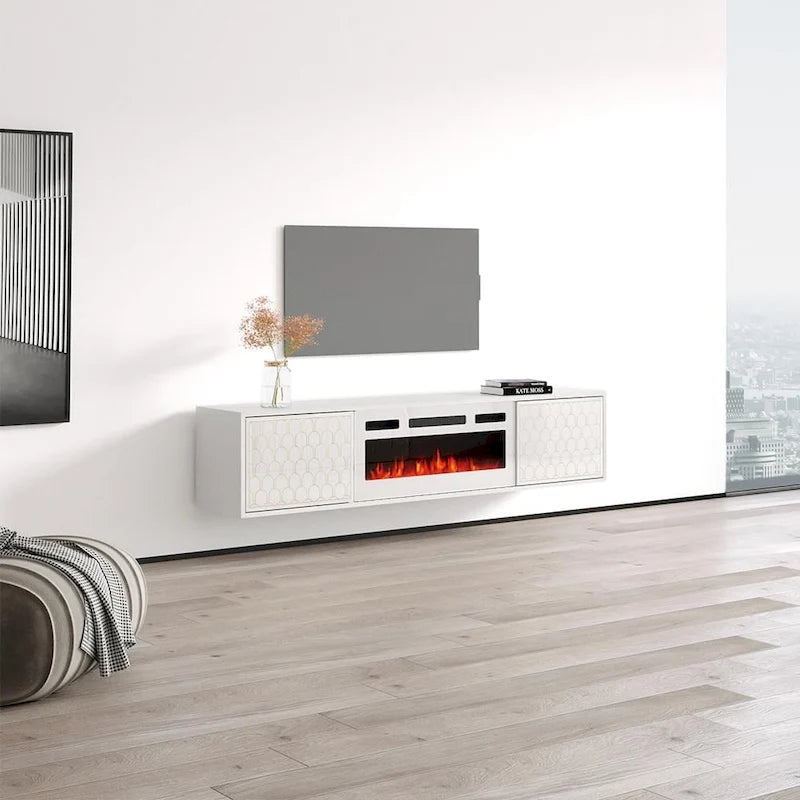 Meuble TV avec cheminée Karp WH-EF