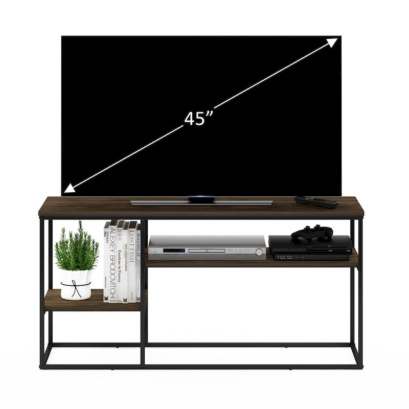 Meuble TV Furinno Moretti de style moderne pour téléviseurs jusqu'à 50 pouces, noyer Columbia
