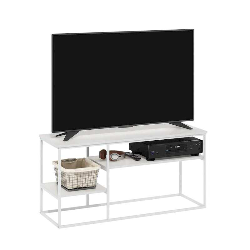 Meuble TV Furinno Moretti de style moderne pour téléviseurs jusqu'à 50 pouces, noyer Columbia