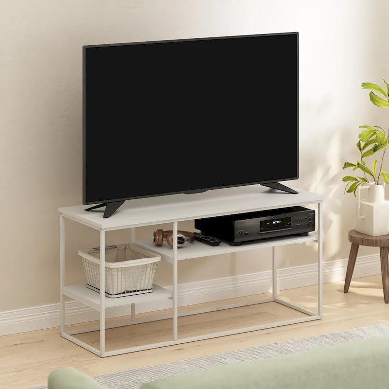 Meuble TV Furinno Moretti de style moderne pour téléviseurs jusqu'à 50 pouces, noyer Columbia