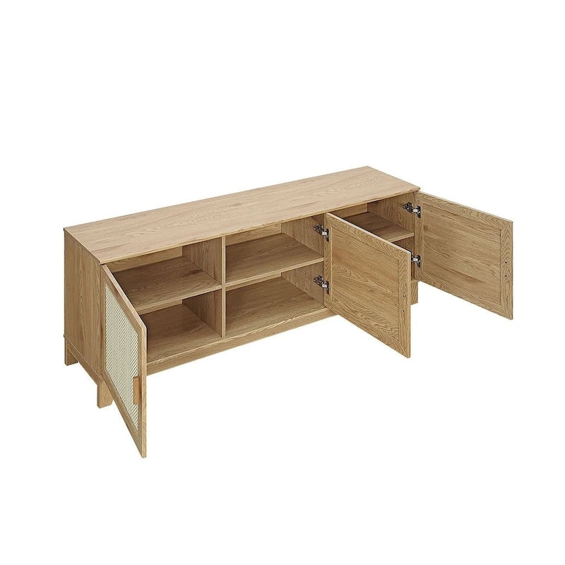 Meuble console de télévision moderne Manhattan Comfort Sheridan 62.99 po en rotin