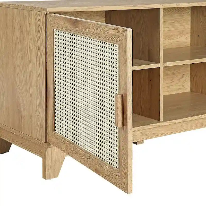 Meuble console de télévision moderne Manhattan Comfort Sheridan 62.99 po en rotin