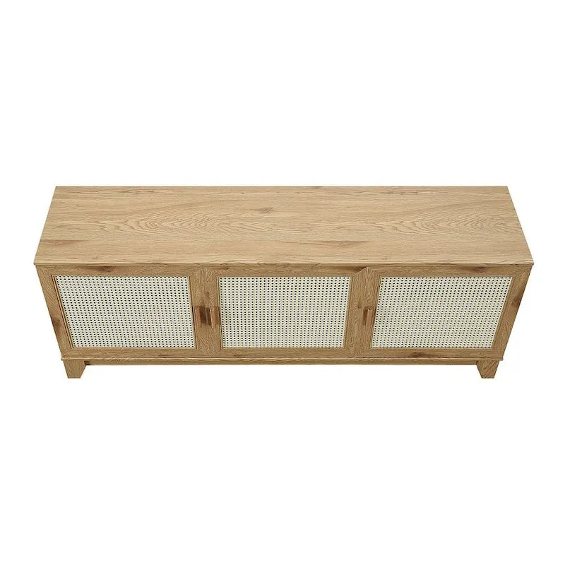 Meuble console de télévision moderne Manhattan Comfort Sheridan 62.99 po en rotin