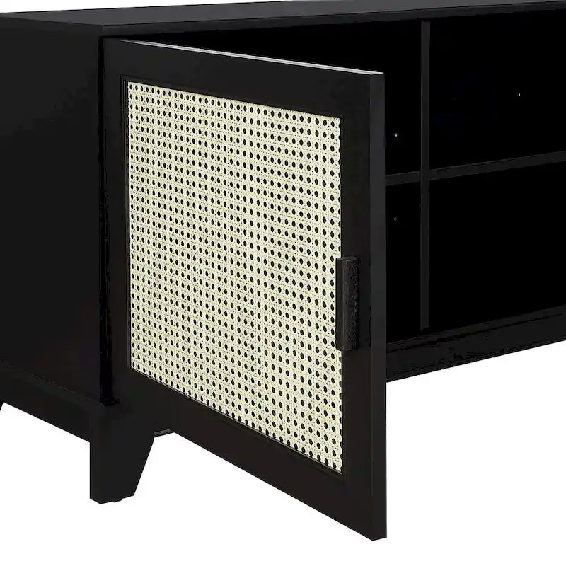 Meuble console de télévision moderne Manhattan Comfort Sheridan 62.99 po en rotin