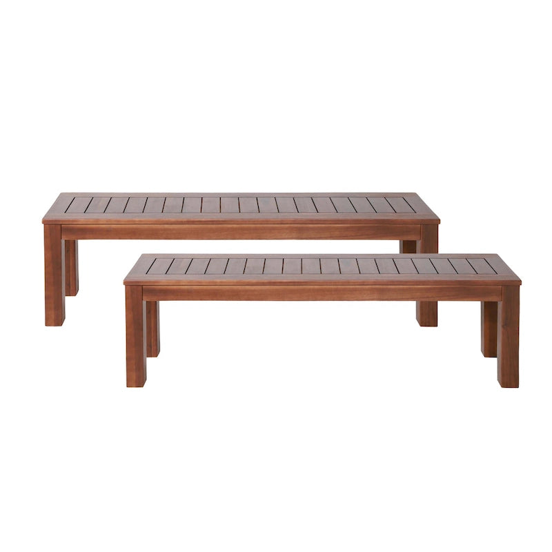 Manila Acacia Wood Outdoor Dining Bench by Christopher Knight Home - N/A