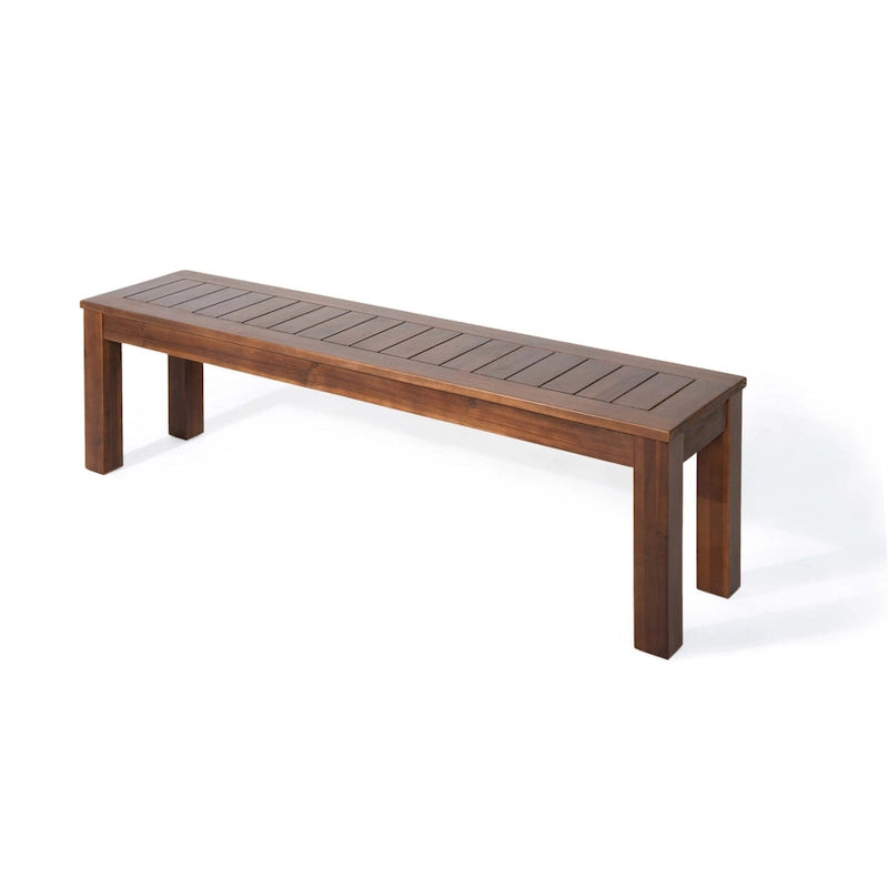 Banc de salle à manger extérieur en bois d'acacia Manila par Christopher Knight Home - S.O.
