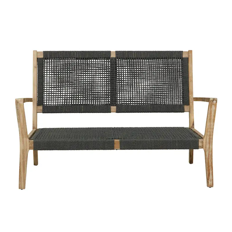 Canapé ou fauteuil d'extérieur contemporain en bois gris foncé