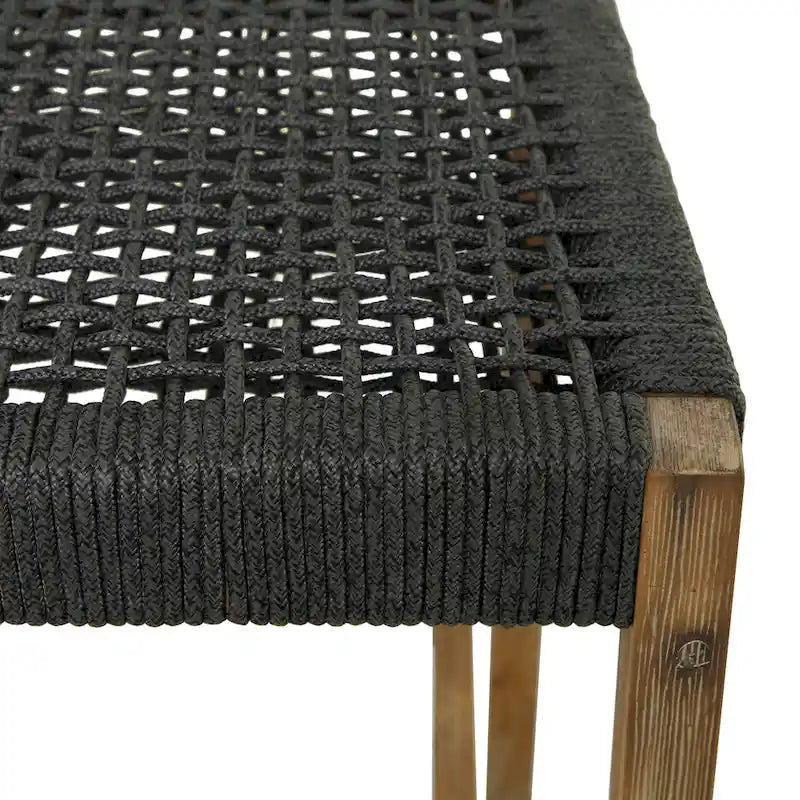 Canapé ou fauteuil d'extérieur contemporain en bois gris foncé