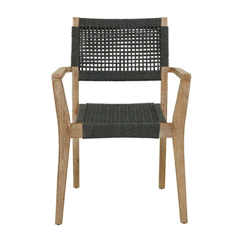 Canapé ou fauteuil d'extérieur contemporain en bois gris foncé