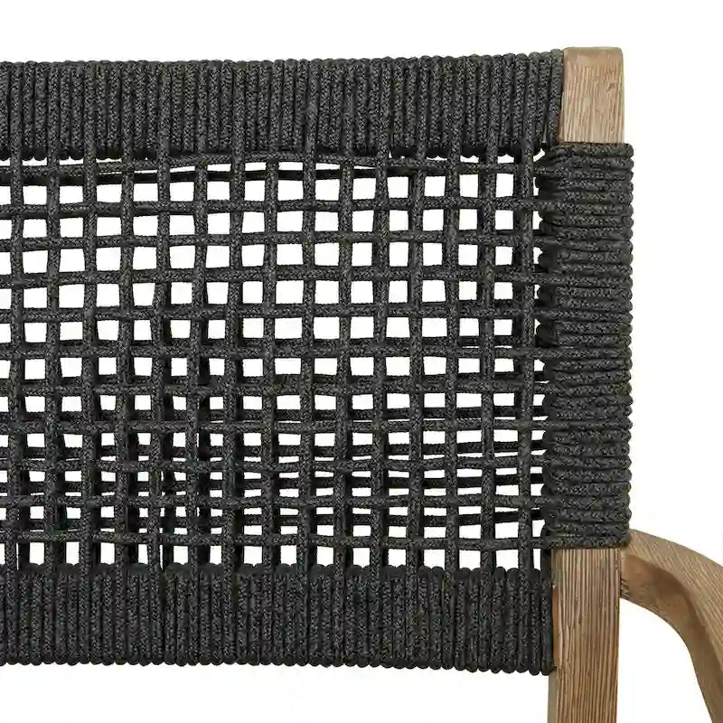 Canapé ou fauteuil d'extérieur contemporain en bois gris foncé