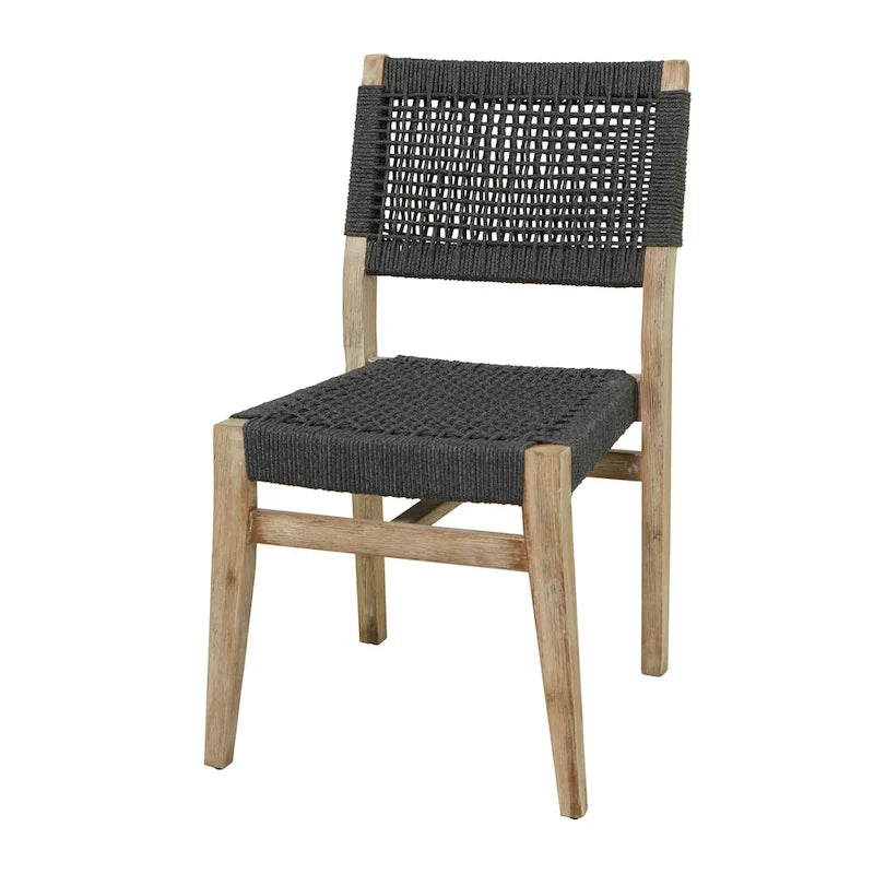 Canapé ou fauteuil d'extérieur contemporain en bois gris foncé