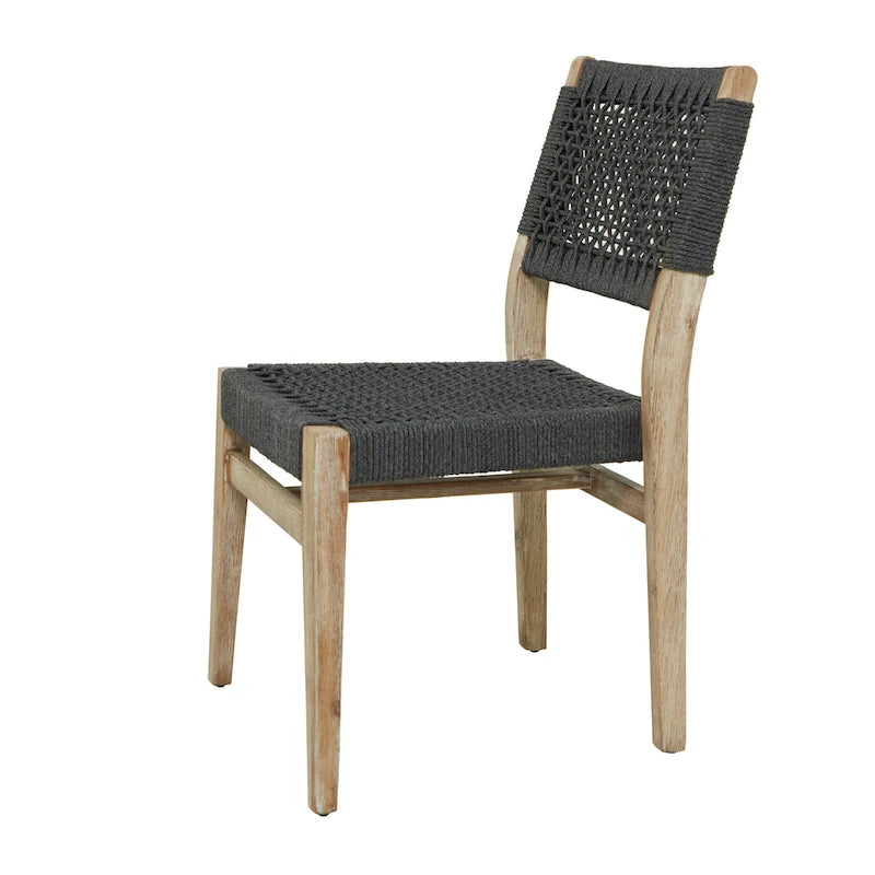 Canapé ou fauteuil d'extérieur contemporain en bois gris foncé