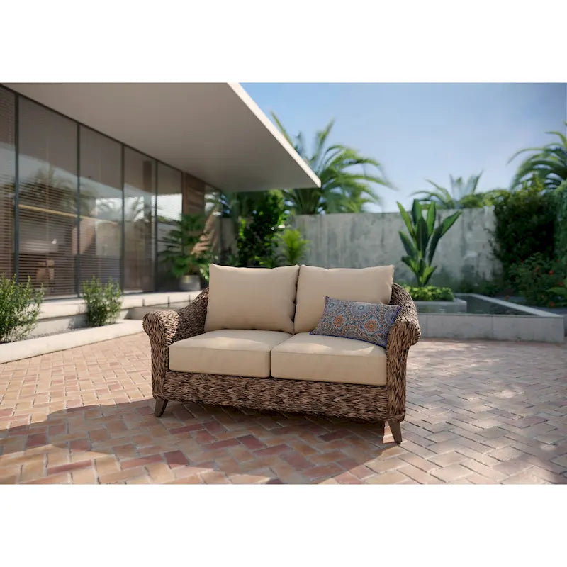 Cayman Sunbrella Loveseat, Heritage Brown