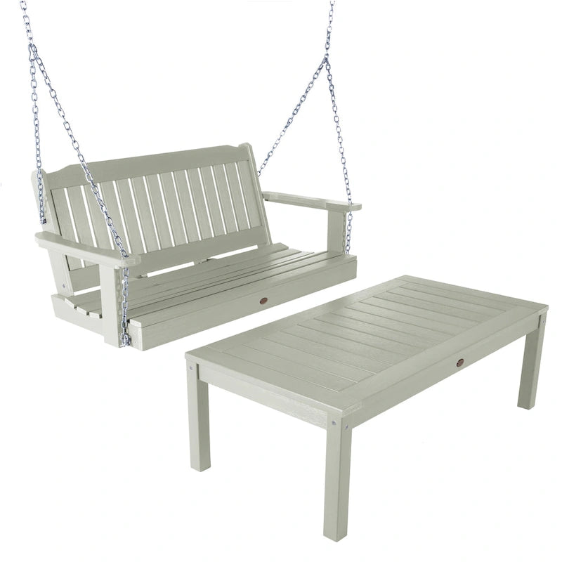 HIGHWOOD Lehigh Balancelle de 1,2 m et table basse