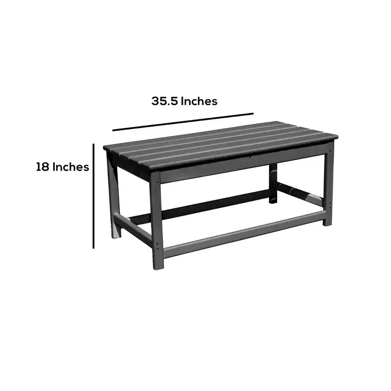 WestinTrends 3pc Outdoor Patio Adirondack Coffeet Table and Side Tables set