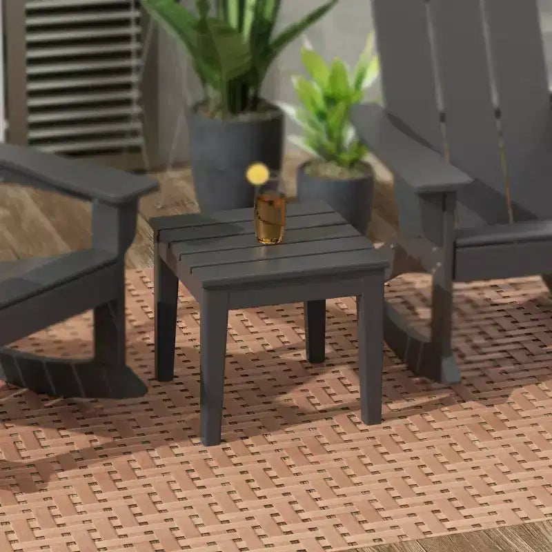 WestinTrends Outdoor Patio Modern Adirondack Side Table