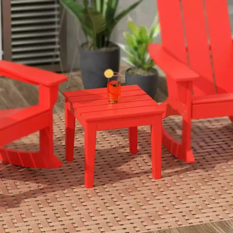 WestinTrends Outdoor Patio Modern Adirondack Side Table