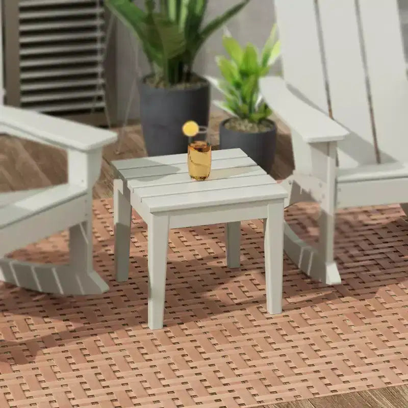 WestinTrends Outdoor Patio Modern Adirondack Side Table