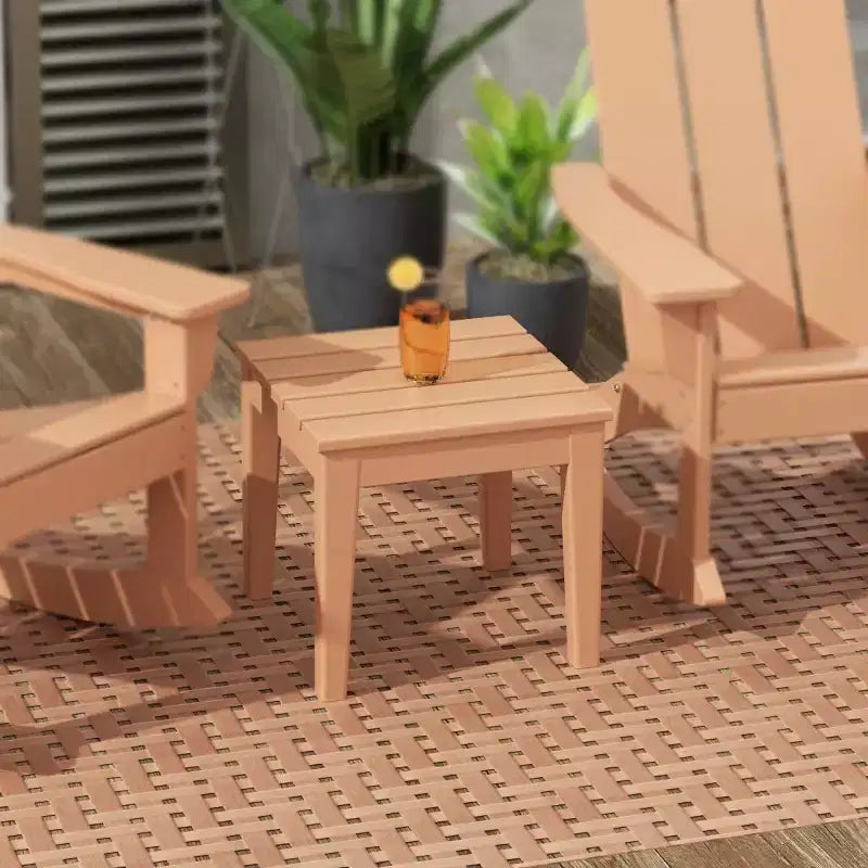 WestinTrends Outdoor Patio Modern Adirondack Side Table