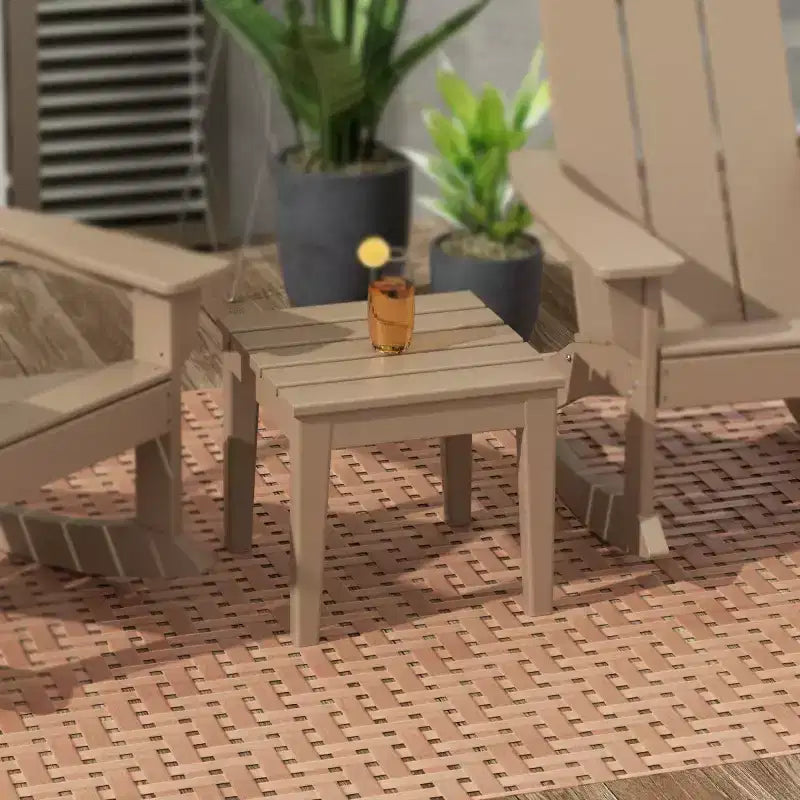 WestinTrends Outdoor Patio Modern Adirondack Side Table