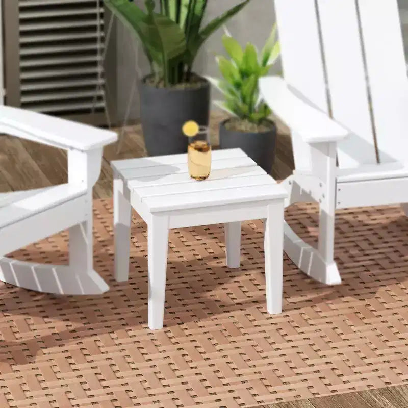 WestinTrends Outdoor Patio Modern Adirondack Side Table